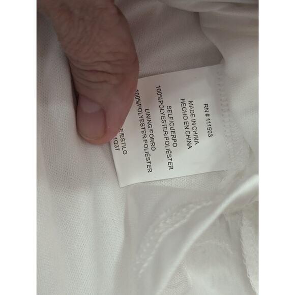 Romantic billowy cream v-neck blouse by Love And Piece Collective size L - Picture 3 of 9